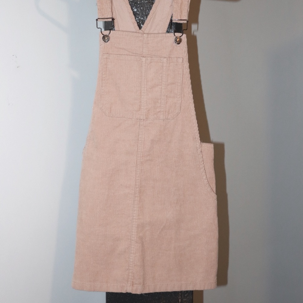 Pink Chord Overall Mini Dress